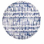 Set de 2 assiettes INDIGO coloris bleu et blanc Ø25,5cm 