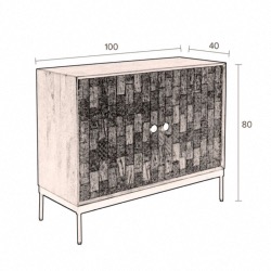 Armoire CHISEL en bois de manguier laquée - DUTCHBONE