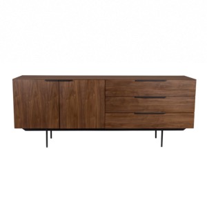 Buffet TRAVIS placage en noyer naturel 180 x 45 x 70 cm - ZUIVER