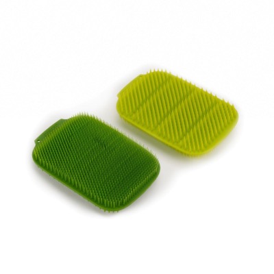 CleanTech - Lot de 2 éponges à récurer - vert / vert foncé - JOSEPH
