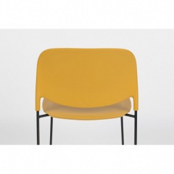 Chaise STACKS Ocre en polypropylène renforcé de fibre de verre avec finition mate White Label