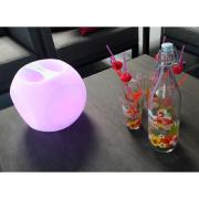 Cube avec poignée HP résine roto moulé avec Led et haut-parleur Bluetooth RGB rythme 