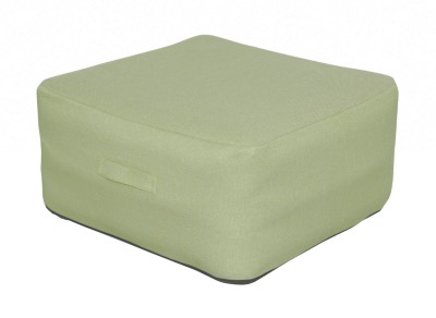 Tabouret BALLOON SAUGE, PVC gonflable avec housse en polyester struturé, 71x71x34 Proloisirs