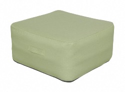 Tabouret BALLOON SAUGE, PVC gonflable avec housse en polyester struturé, 71x71x34 Proloisirs