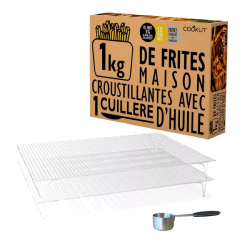 1 KG de frites avec une cuillere d'huile Cookut