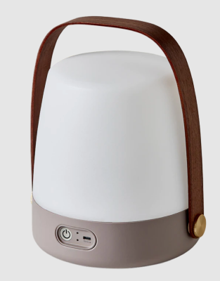 Lite-UP Taupe earth, lampe ampoule led intensité lumineuse variable, hanse en bois, Kooduu