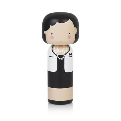 Poupée Kokeshi COCO peinte à la main,en bois de hêtre H 14.5 cm Lucie Kaas