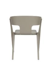 Chaise HORIZON Taupe 58x53xH75 cm. Hauteur du siège : 45,50 cm. Polypropylène