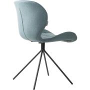 Chaise OMG tissu polyester coloris BLEU ZUIVER