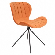 Chaise velours OMG orange - Zuiver