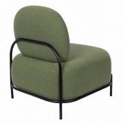 Fauteuil design en tissu Polly - vert