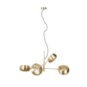 Lampe à suspension GRINGO MULTI BRASS en laiton, abat-jour en fer plaqué laiton 