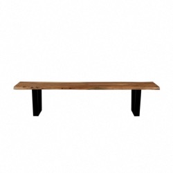 Banc AKA  L220 x P45 x H43 (cm)en bois d'acacia massif avec finition naturelle Dutchbone