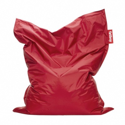 Grand Pouf Fatboy the Original coloris rouge 180x140cm tissu en nylon rembourrage de qualité Fatboy