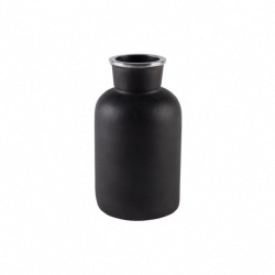 Vase FARMA M en Aluminium laqué noir Plateau en aluminium poli Imperméable Zuiver