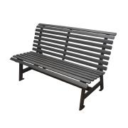 Banc SQUARE châssis & lattes aluminium époxy GREY, L/H/P (cm) : 150 x 88 x 74