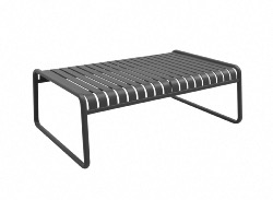 TABLE BASSE VERO en aluminium coloris GRAPHITE dimensions : 121X79X41 cm Océo