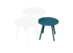 TABLE MASSAI 40, chassis acier epoxy couleur Bleu 40x35 H cm Proloisirs