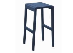 Tabouret Haut ANTONINO, chassis aluminium coloris BLEU, Dim : L/H/P : 40x75x43cm Océo