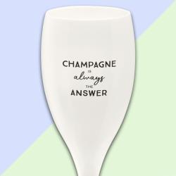 Super Verre 100ml avec impression CHEERS NO.1 CHAMPAGNE IS THE - Cotton White Koziol