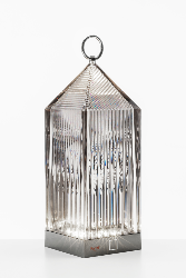 Lampe LANTERN fumé design fAbio Novembre en polymethacrylate de methyle teinté Kartell