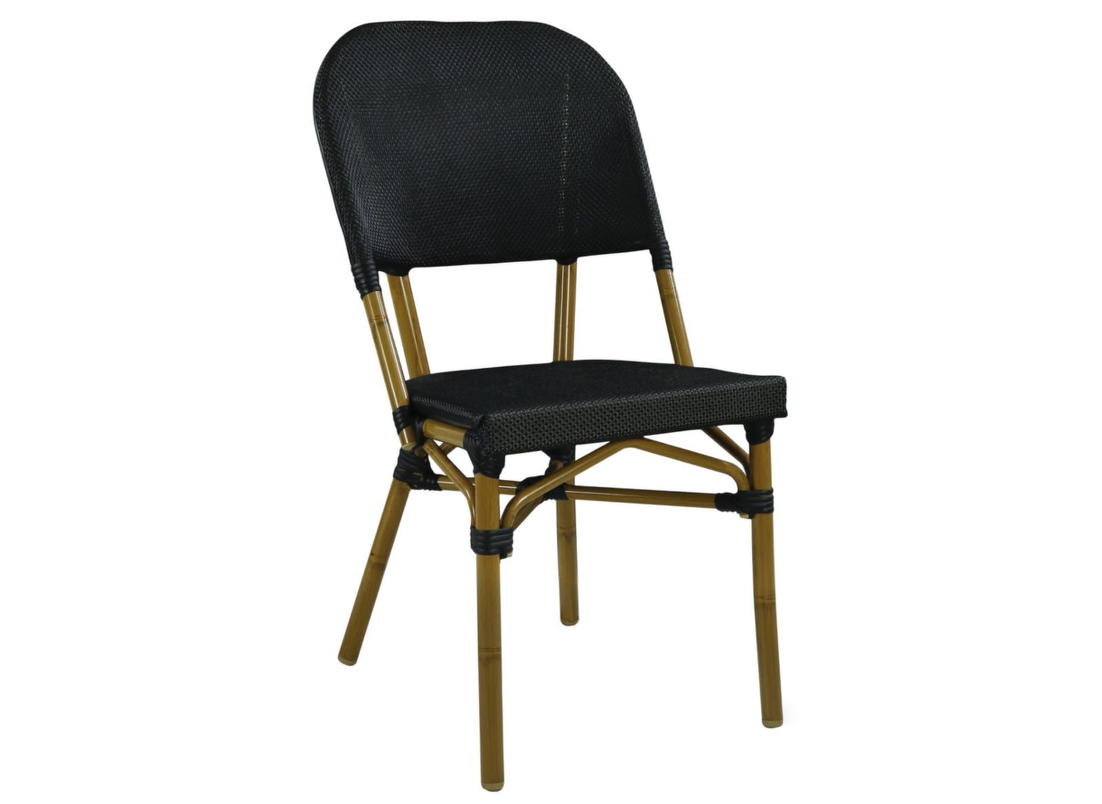 Chaise Bistrot PARIS 1 BAMBOO 47x88x55CM Structure alu imitation bamboo