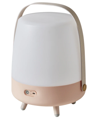 Lite-UP Play Rose pastel, Enceinte Bluetooth, lampe ampoule led, batterie rechargeable, Kooduu