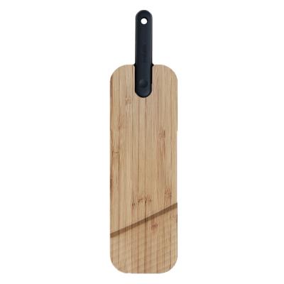 ARTU - Planche à découper en bambou avec couteau noir à charcuterie intégré Trebonn