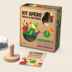 APERO DIP CONTIENT UN BOL+PILON EN BAMBOU+GRILLE EN METAL +LIVRE DE RECETTE 24 PAGES