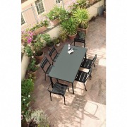 Table STAR 160X90 en acier vernis coloris noir plateau plein - EMU