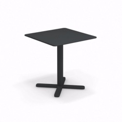 Table carré Darwin pliable - fer ancien - 70x70 cm - EMU