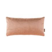 Coussin SPENCER rectangulaire 60x30cm coloris vieu rose tissu en 39 % Viscose, 31 % coton, 30 % acry