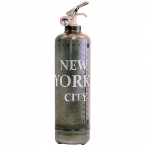 Extincteur design métal NY City brut - FIRE DESIGN