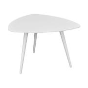 Table basse PHENIX 68, châssis aluminium epoxy coloris blanc, plateau plein, OCEO