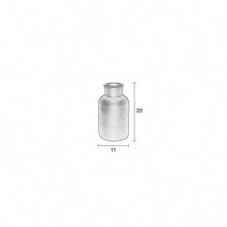 Vase FARMA M en Aluminium laqué noir Plateau en aluminium poli Imperméable Zuiver