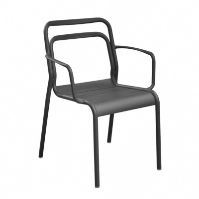 Fauteuil EOS châssis aluminium graphite empilable 