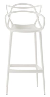 Tabouret MASTERS Blanc hauteur 75cm en technopolymère thermoplastique recyclé Kartell