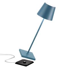 Poldina Pro - Lampe de table Ø111x380mm - Bleu - 2.2W LED 180/203lm Zafferano