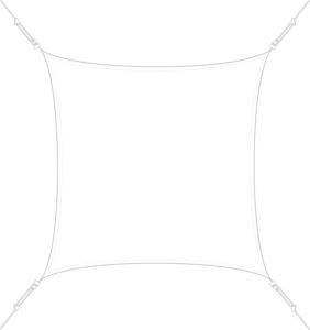 Voile Easysail carré 3x3 M coloris blanc