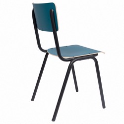 Chaise BACK TO SCHOOL Matte Petrole - ZUIVER