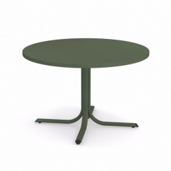 Table Ø117 cm rabattable bord carré System - vert militaire - EMU