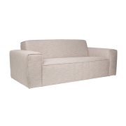 Canapé BOR 2,5 places en tissu coloris latte (blanc cassé)