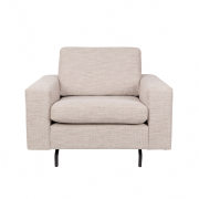 Fauteuil JEAN 1 place coloris latte (blanc-gris) - ZUIVER