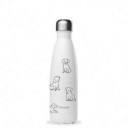 Bouteille isotheme collection PRETTY DOGS coloris blanc, 500ml