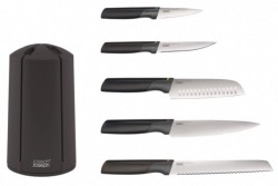 Ensemble de 5 couteaux sur carroussel Multicolore en acier inoxydable japonais 