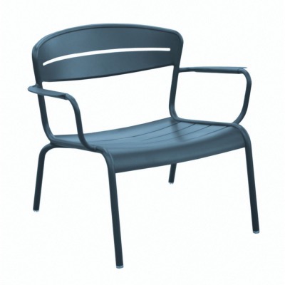 FAUTEUIL LOUNGE HAORA en aluminium couleur BLEU