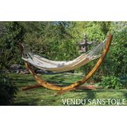 Support Hamac ARC NATUREL mélèze FSC 310x120x120 cm charge maxi 150kg 