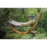 Support Hamac ARC NATUREL mélèze FSC 310x120x120 cm charge maxi 150kg 