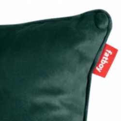 Coussin oreiller en polyester bleu petrole  touche velour, tissu exterieur 100% polyester 