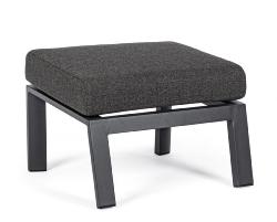 Repose-pied KLEDI Anthracite, structure aluminium, dim : L60xP59xH43 Andrea Bizzotto